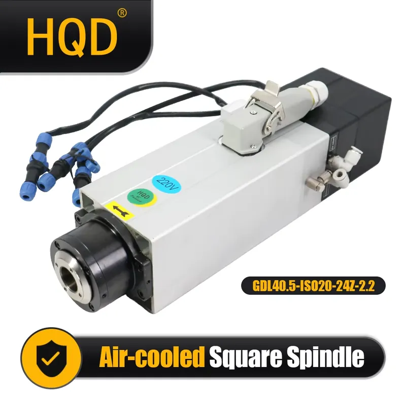 Cnc Spindle Motor - โปแลนด์จัดส่งมอเตอร์แกนหมุน HQD GDL40.5-ISO20-24Z-2.2 220V 24000RPM ATC