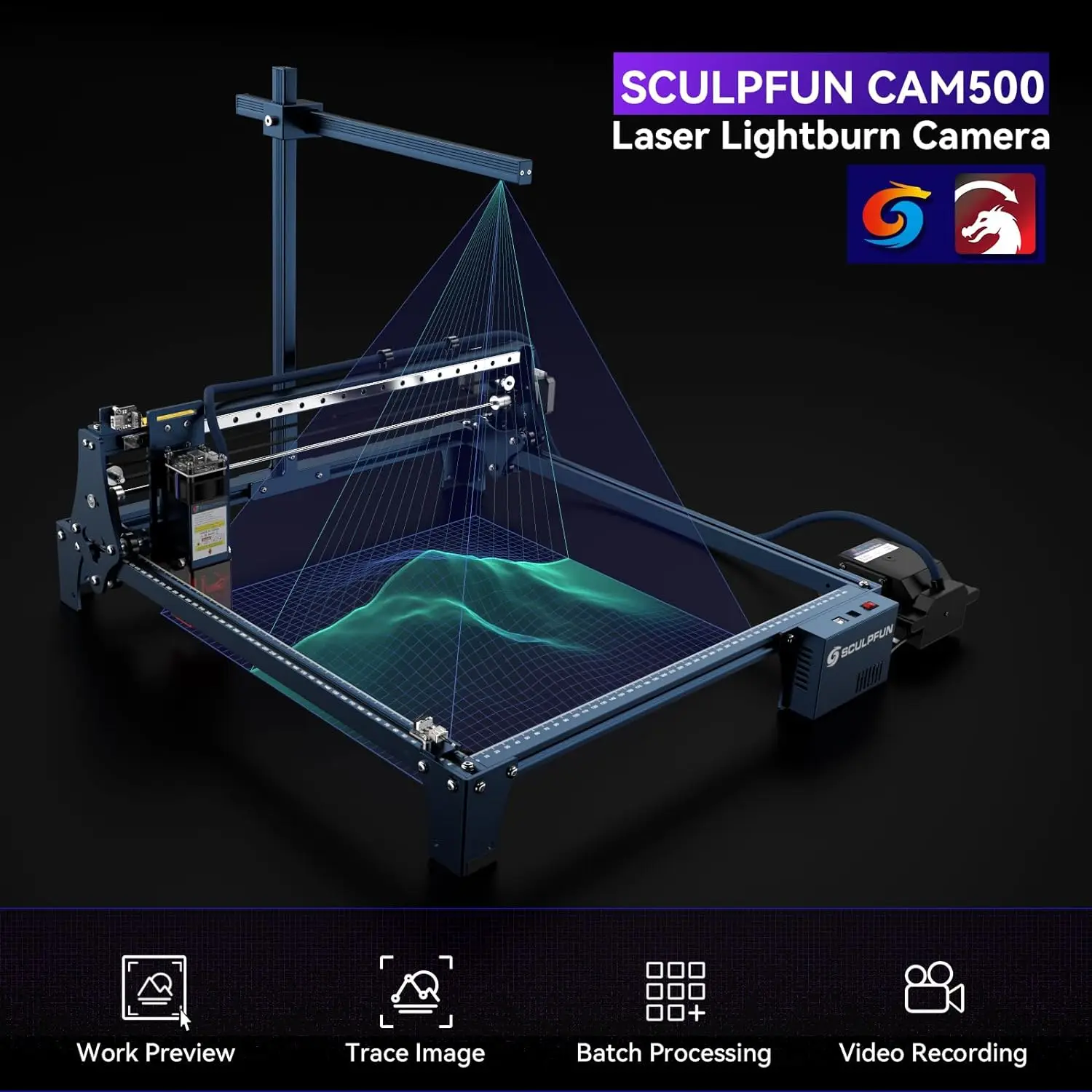 กล้อง SCULPFUN CAM500 Lightbur - Industrial Laser Engraver บทวิจารณ์และราคา